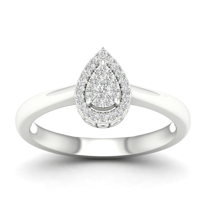 טבעת יהלומים Kate זהב לבן