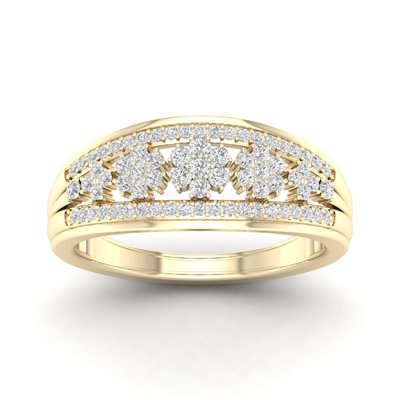 טבעת יהלומים Flora זהב צהוב