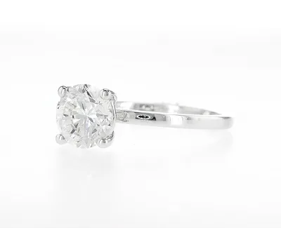 טבעת יהלום מרכזית עגולה 1.58 קראט