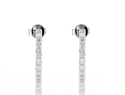 עגילי חישוק יהלומים 1.73 קראט