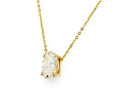 שרשרת יהלום אובל מרכזית 2.04 קראט