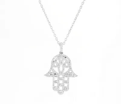 שרשרת חמסה משובצת יהלומים 0.37 קראט