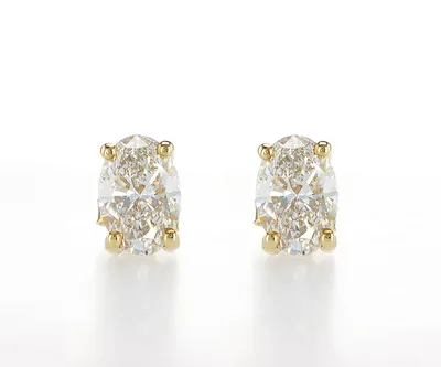 עגילי יהלום אובל 4.02 קראט