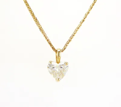 שרשרת משובצת יהלום לב 1.03 קראט