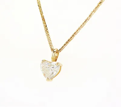שרשרת משובצת יהלום לב 1.03 קראט