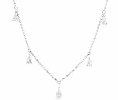 שרשרת מעוצבת יהלומי טיפות 1.30 קראט