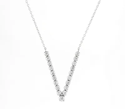 שרשרת v יהלמים 0.56 קראט