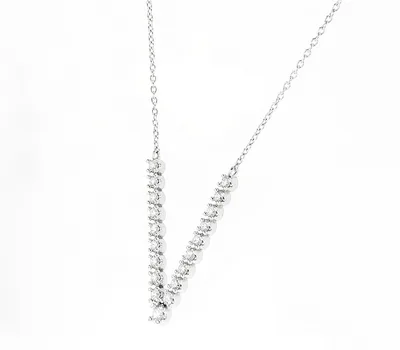 שרשרת v יהלמים 0.56 קראט