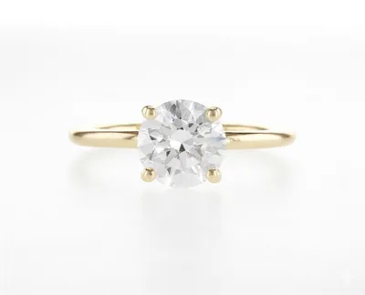 טבעת יהלום מרכזית עגולה 2.00 קראט