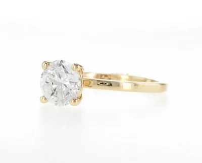 טבעת יהלום מרכזית עגולה 1.58 קראט