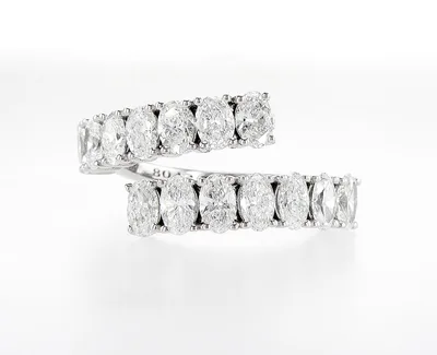 טבעת יהלומים אובל מרכזיות 2.57 קראט