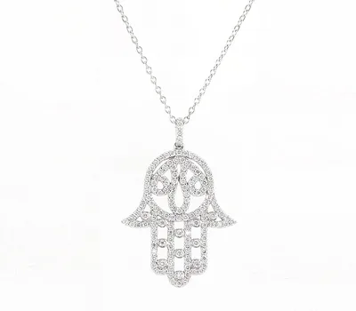 שרשרת חמסה משובצת יהלומים 0.69 קראט