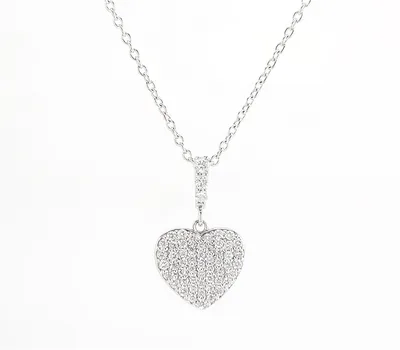 שרשרת יהלום לב אבנים מרכזיות 0.22 קראט אבנים קטנות 0.06קראט